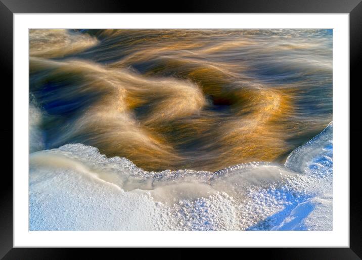 winter flow Framed Mounted Print by Dave Reede