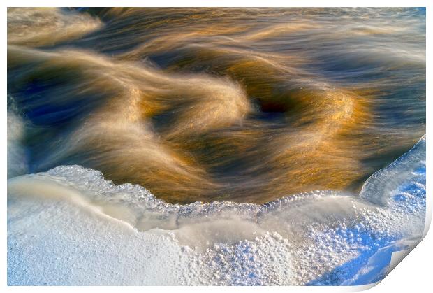 winter flow Print by Dave Reede