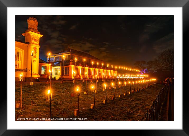 Kew Gardens Light Trail | London Framed Mounted Print by Adam Cooke