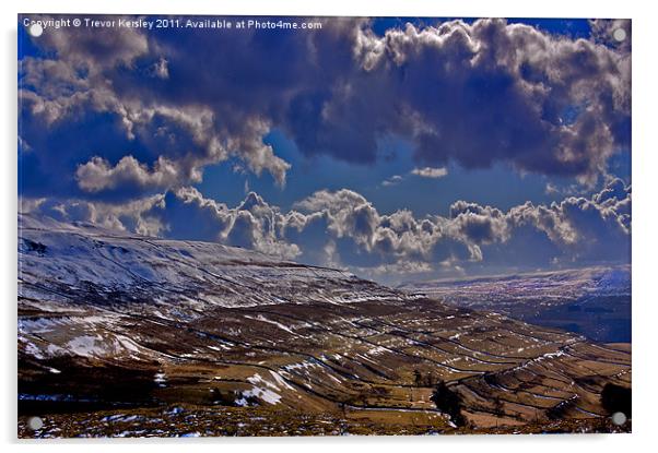 Winter in the Dales Acrylic by Trevor Kersley RIP