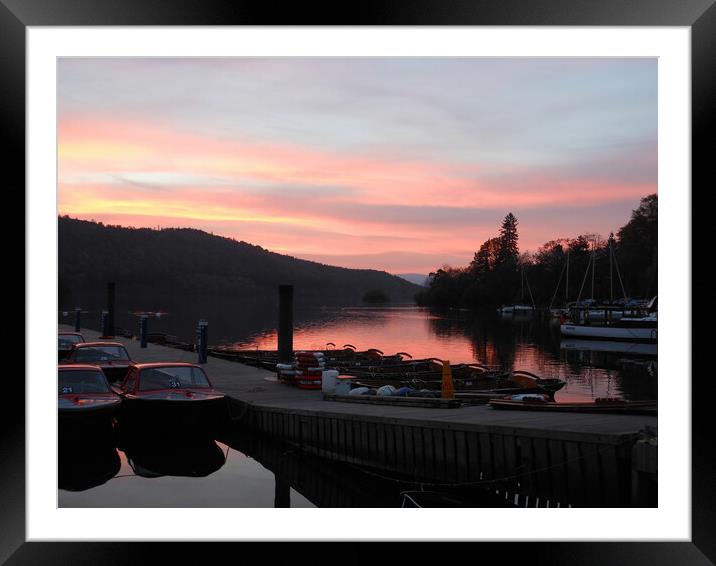 Bowness Evening Framed Mounted Print by Cliff Kinch