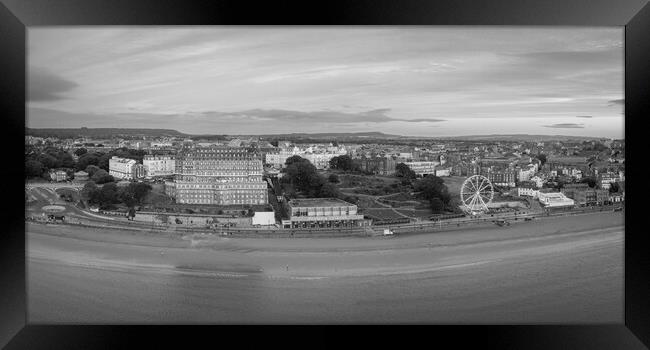 Scarborough Black and White Framed Print by Apollo Aerial Photography