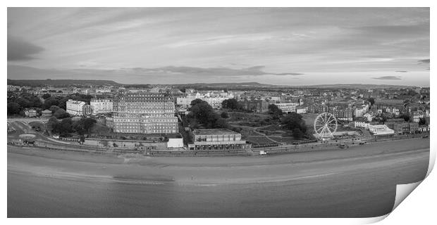 Scarborough Black and White Print by Apollo Aerial Photography