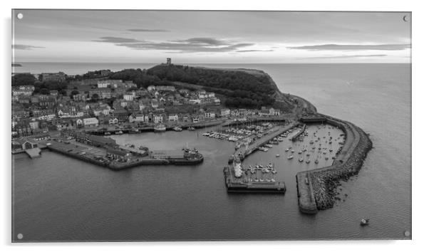 Scarborough Black and White Acrylic by Apollo Aerial Photography
