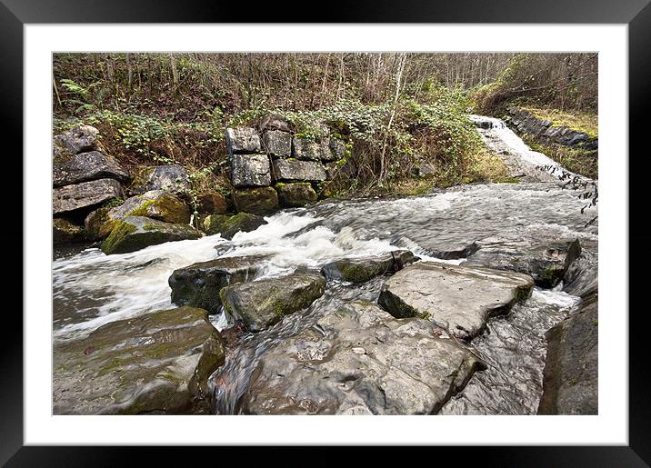 Rushing Water Framed Mounted Print by Steve Purnell