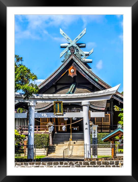 Izumo Taishakyo Mission Japanese Shinto Shrine Honolulu Hawaii Framed Mounted Print by William Perry
