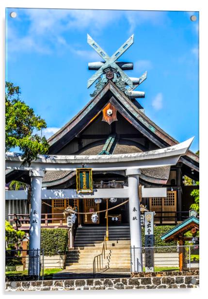 Izumo Taishakyo Mission Japanese Shinto Shrine Honolulu Hawaii Acrylic by William Perry