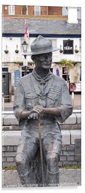 Baden Powell monument  Acrylic by Les Schofield