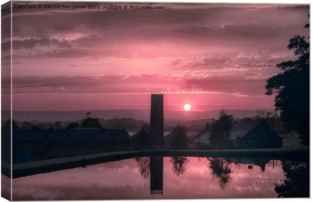 Sunrise in birtle  Canvas Print by Derrick Fox Lomax