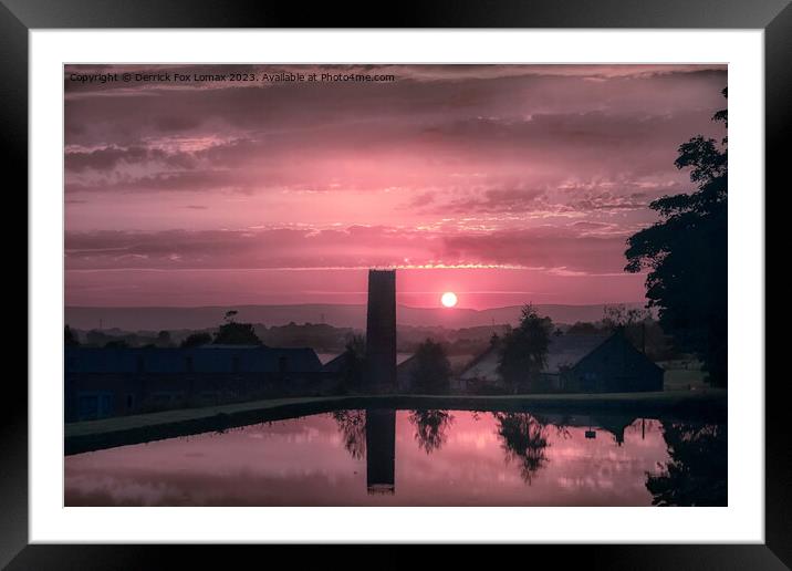 Sunrise in birtle  Framed Mounted Print by Derrick Fox Lomax