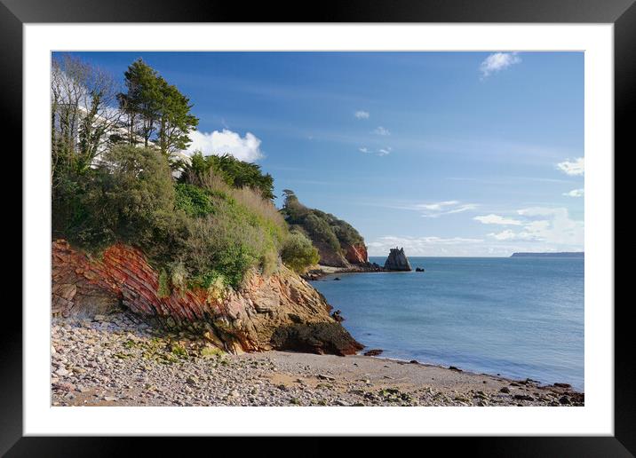 Beacon Cove Devon Framed Mounted Print by Alison Chambers