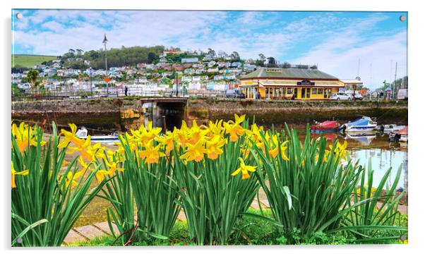 Dartmouth Daffodils  Acrylic by Alison Chambers
