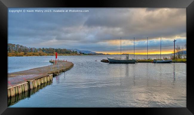 Loch Leven Sunrise  Framed Print by Navin Mistry