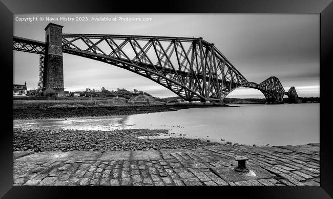 Forth Bridge at North Queensferry  Framed Print by Navin Mistry