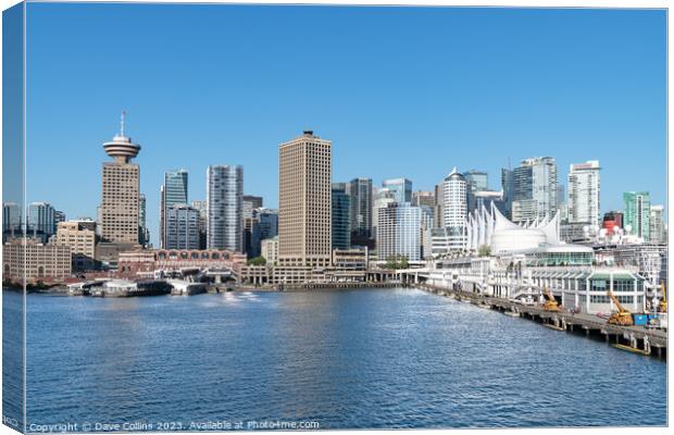 Outdoor The Cruise Liner Terminal and water front buildings, Vancouver, British Columbia, Canada Canvas Print by Dave Collins