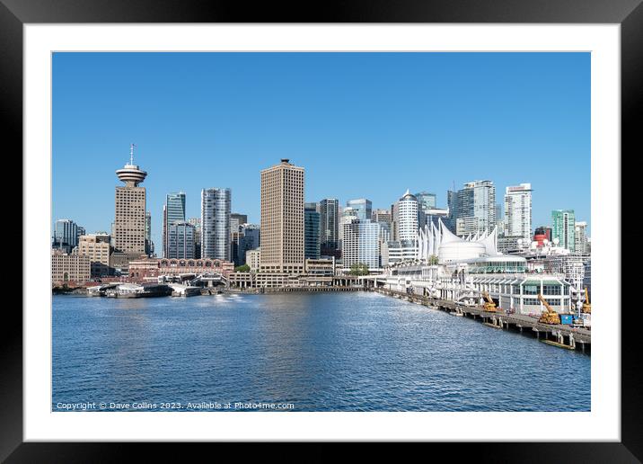 Outdoor The Cruise Liner Terminal and water front buildings, Vancouver, British Columbia, Canada Framed Mounted Print by Dave Collins