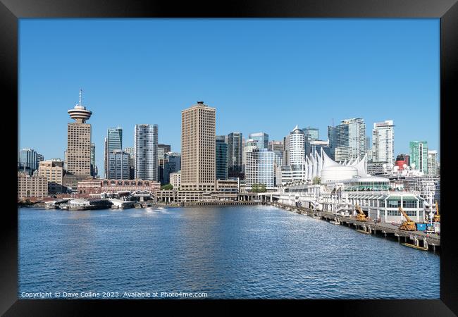 Outdoor The Cruise Liner Terminal and water front buildings, Vancouver, British Columbia, Canada Framed Print by Dave Collins