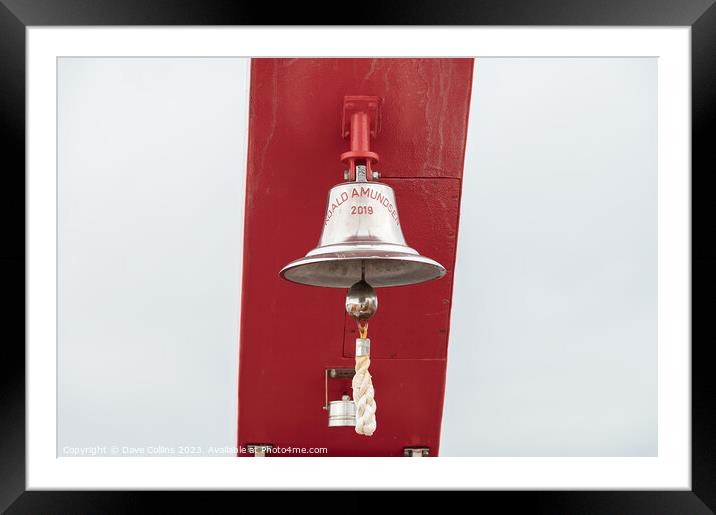 Ship's bell on the Hurtigruten Expedition ship Roald Amundsen, Alaska, USA Framed Mounted Print by Dave Collins