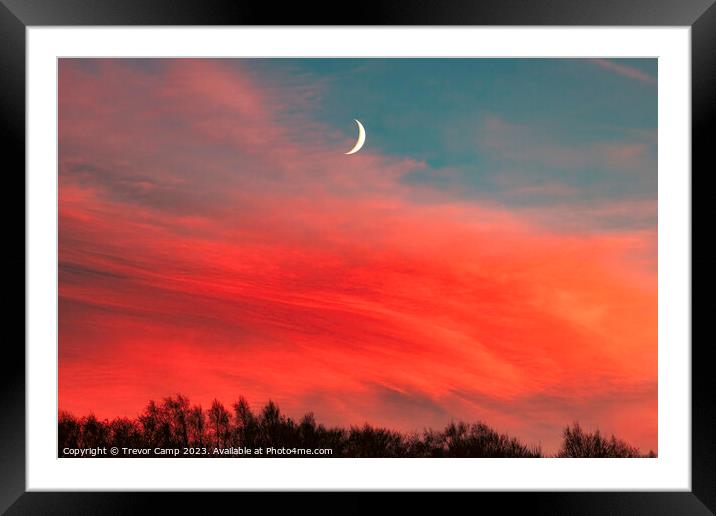Moonlit Sunset Framed Mounted Print by Trevor Camp