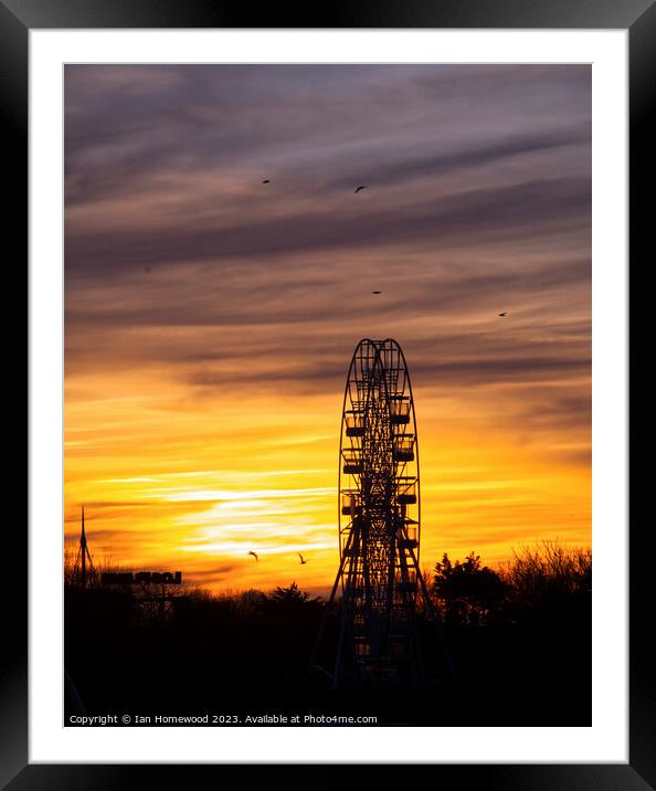 Big Wheel At Sunset Framed Mounted Print by Ian Homewood
