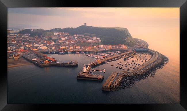 Scarborough from Above Framed Print by Tim Hill