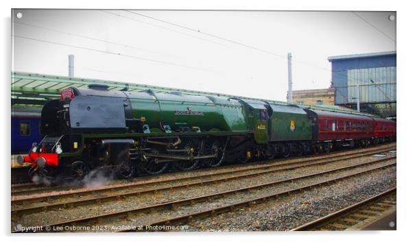 LMS Coronation Class 46233 Duchess of Sutherland, Carlisle Acrylic by Lee Osborne