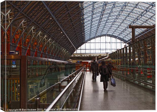 St Pancras station Canvas Print by Ben Andrew