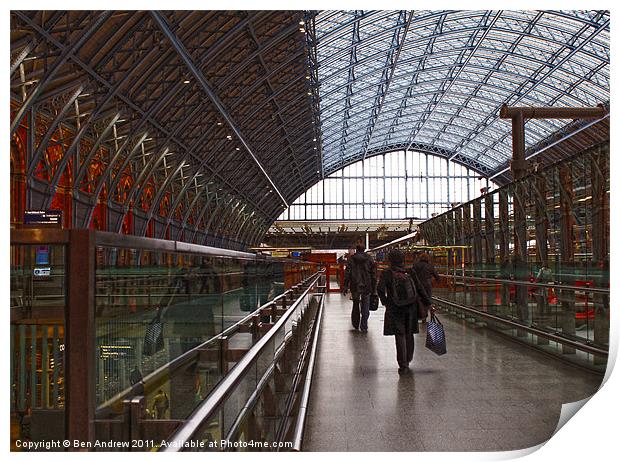 St Pancras station Print by Ben Andrew