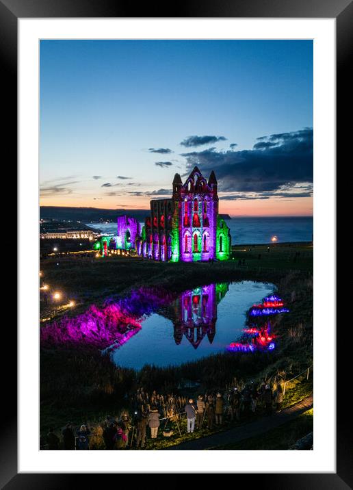 Whitby Abbey Haunting Framed Mounted Print by Apollo Aerial Photography