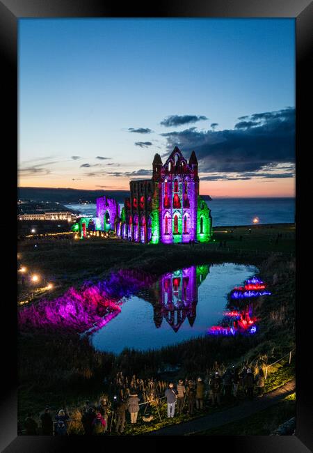 Whitby Abbey Haunting Framed Print by Apollo Aerial Photography
