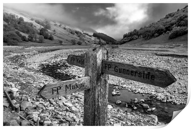 Yorkshire Dales Black and White Print by Tim Hill