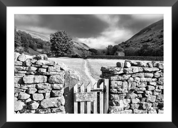 Yorkshire Dales Black and White Framed Mounted Print by Tim Hill