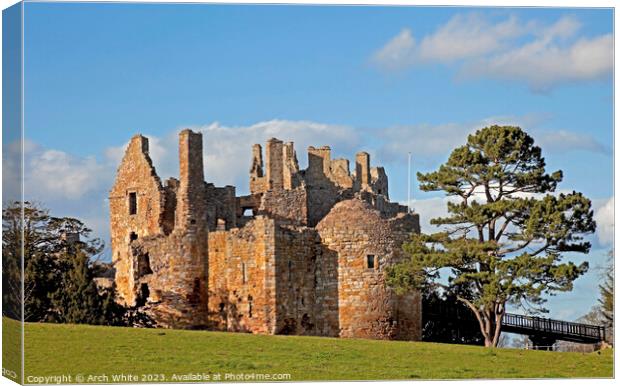 Dirleton Castle, Dirleton, East Lothian, Scotland, Canvas Print by Arch White