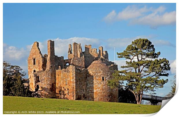 Dirleton Castle, Dirleton, East Lothian, Scotland, Print by Arch White