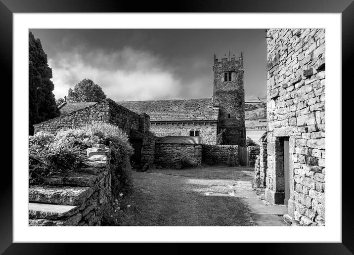 Muker Black and White Framed Mounted Print by Tim Hill