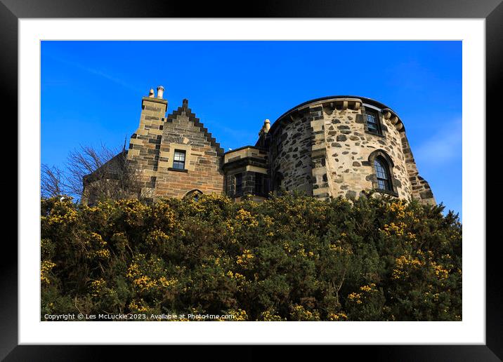 Observatory House Calton Hill Edinburgh Framed Mounted Print by Les McLuckie