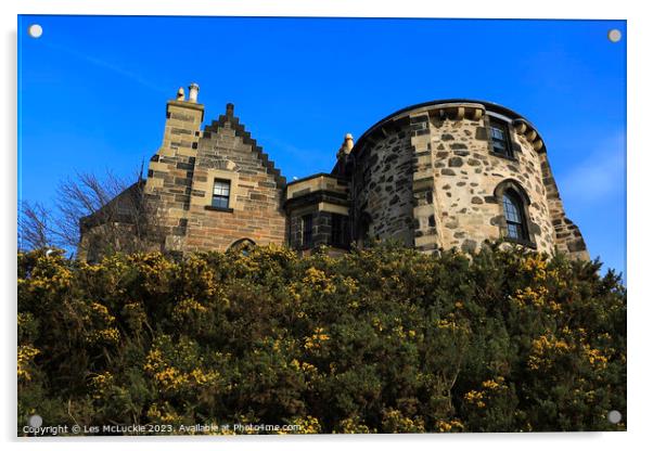 Observatory House Calton Hill Edinburgh Acrylic by Les McLuckie