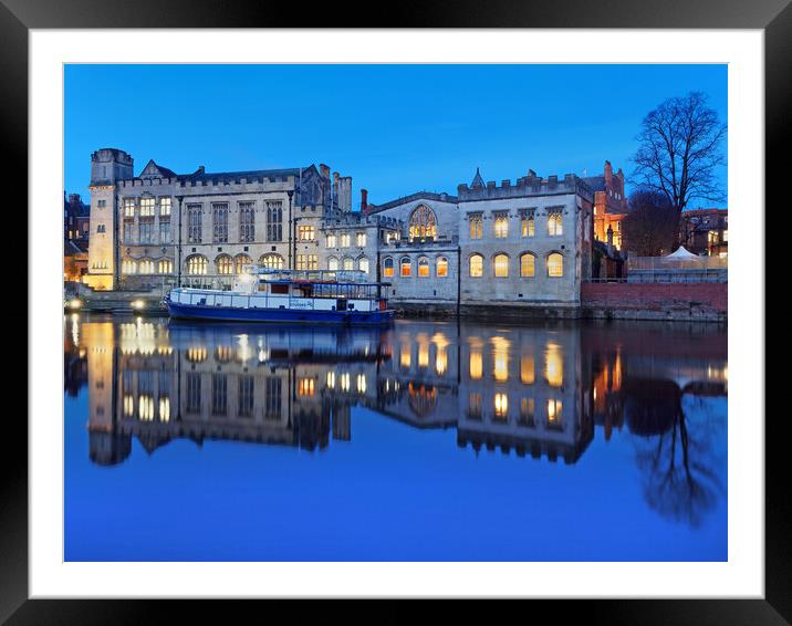 York Guildhall and River Ouse  Framed Mounted Print by Darren Galpin