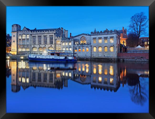 York Guildhall and River Ouse  Framed Print by Darren Galpin