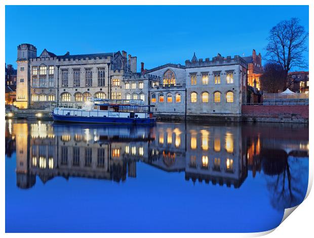 York Guildhall and River Ouse  Print by Darren Galpin