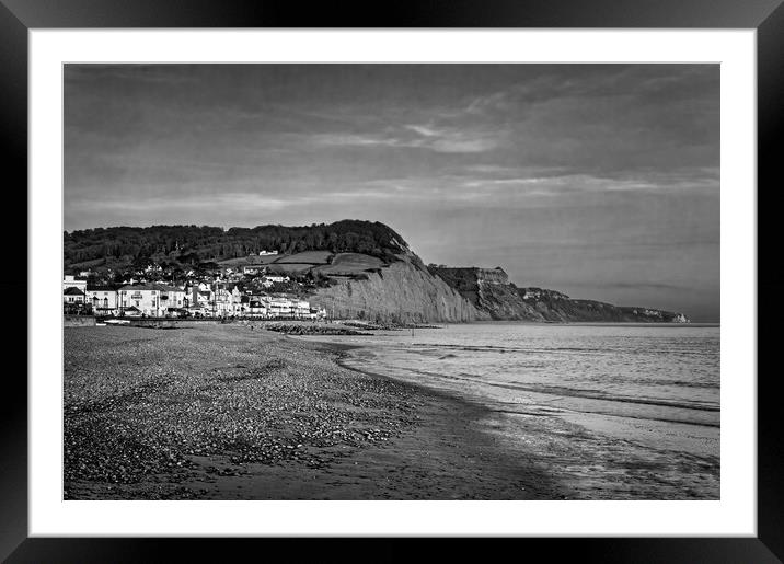 Sidmouth Seafront and Beach  Framed Mounted Print by Darren Galpin