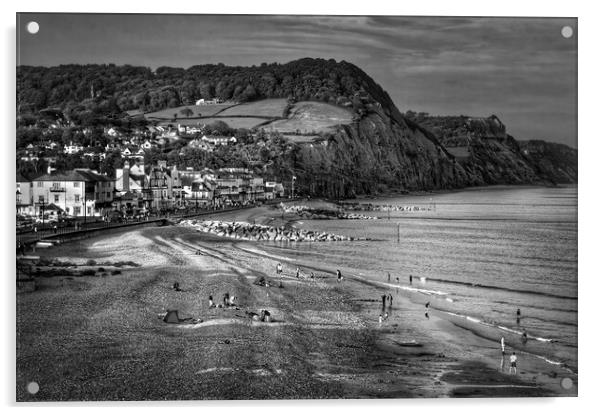 Sidmouth Seafront and Beach   Acrylic by Darren Galpin