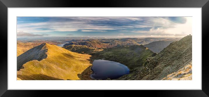 Views from the top of Hellvelyn Framed Mounted Print by James Marsden