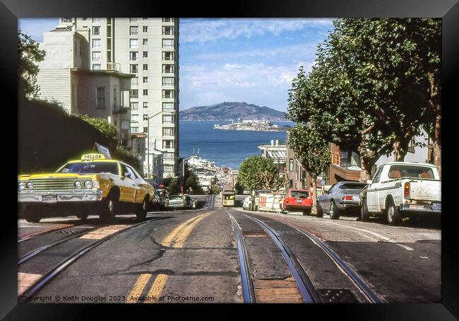 San Francisco and Alcatraz 1979 Framed Print by Keith Douglas