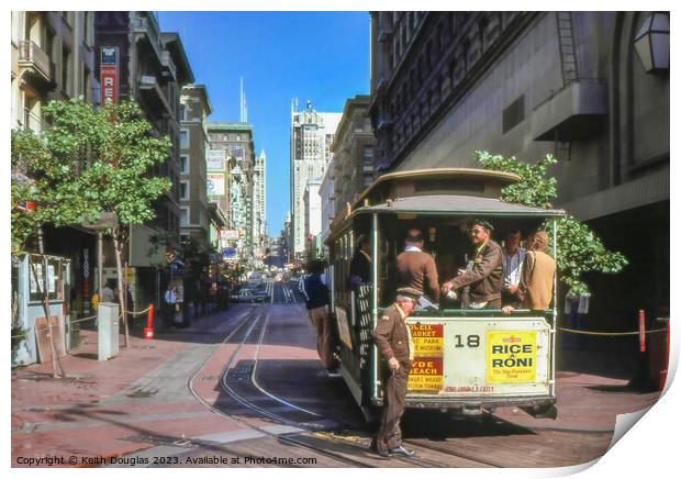 Streetcar in San Francisco 1979 Print by Keith Douglas