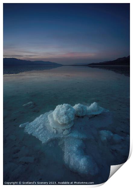 Bad water Basin, Death Valley Print by Scotland's Scenery