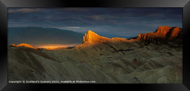 Zabriskie point, Death Valley. Framed Print by Scotland's Scenery