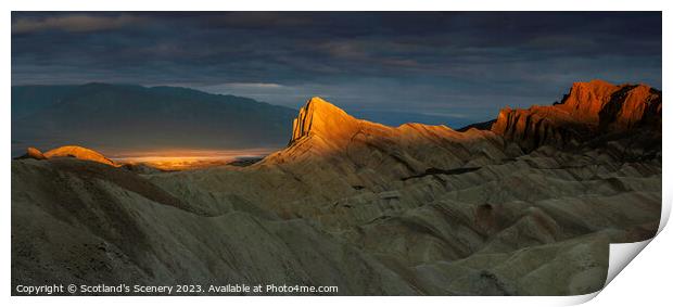 Zabriskie point, Death Valley. Print by Scotland's Scenery