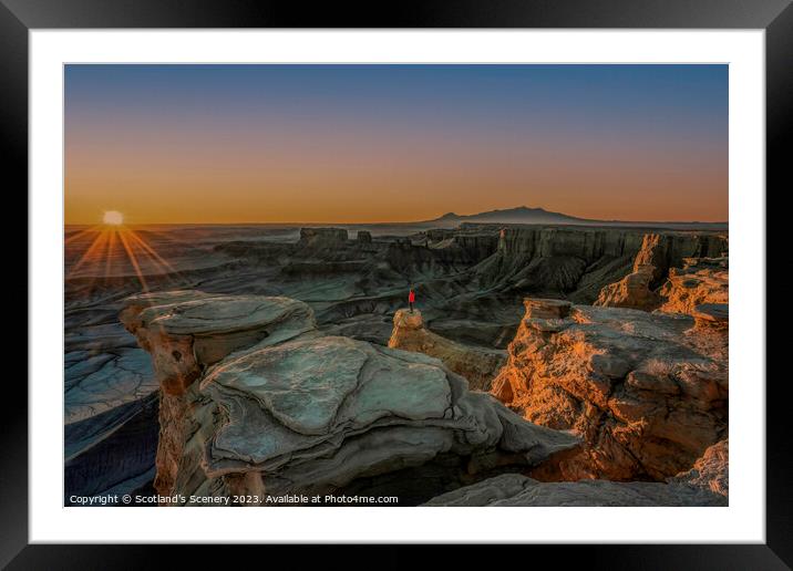 moonscape overlook, Utah Framed Mounted Print by Scotland's Scenery