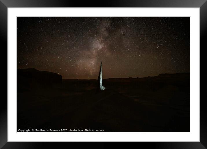 The Spire with the milky way, Utah, USA. Framed Mounted Print by Scotland's Scenery